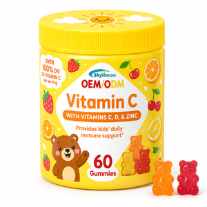 Gomitas de Vitaminas C, D y <span class=keywords><strong>Zinc</strong></span> con Sabor a Frutas, Teñidas con Plantas Naturales, con Dosis Adaptada a la Edad, para Niños con Dietas Limitadas, OEM/ODM - Product Image 1