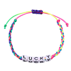 Pulsera <span class=keywords><strong>de</strong></span> Cuentas <span class=keywords><strong>de</strong></span> Arcoíris con Nombre Personalizado NYY, Pulsera <span class=keywords><strong>de</strong></span> <span class=keywords><strong>Amistad</strong></span> <span class=keywords><strong>El</strong></span>ástica Hecha a Mano con Letras, Joyería Personalizada DIY, Regalo para Mujeres <span class=keywords><strong>y</strong></span> Niños - Product Image 5