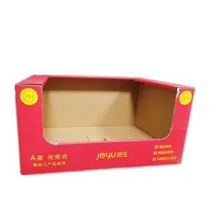 Custom Pop Corrugated Cardboard Tabletop Desk Countertop Pdq Cardboard Display Box For Shop