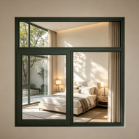 Ventana Corredera de Aluminio con Mosquitera Integrada de Fábrica HUACAI para Apartamento