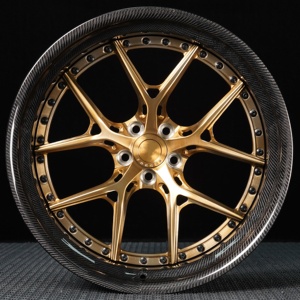 Jante en Alliage Forgé Brossé <span class=keywords><strong>de</strong></span> 15 à <span class=keywords><strong>28</strong></span> <span class=keywords><strong>Pouces</strong></span> avec Bord à Lèvre en Fibre <span class=keywords><strong>de</strong></span> Carbone - Product Image 2