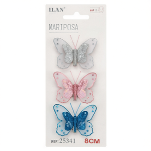 Pinza para el Cabello Ilan con Diseño de Mariposa, 8 cm, Colores Surtidos, Accesorio de Moda - Product Image 1