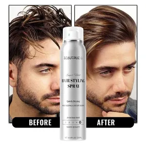 OEM High Quality Aluminum Can 250mL Level 5 Strong Hold Aerosol Quick-drying Styling Spray For Hair Fast Dry Extra Holding Spray