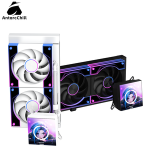 Refroidisseur de processeur liquide AntarcChill 240 <span class=keywords><strong>AIO</strong></span> avec écran LCD de 3,95 pouces 480x480, tête de pompe magnétique détachable, kit de refroidissement par eau - Product Image 1
