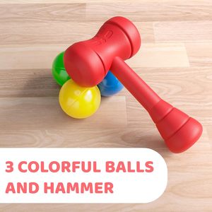 Juguete Educativo de Plástico para Niños, Plataforma de Apilamiento de Bolas de Colores con Martillo, 12M+, Montessori, en Oferta - Product Image 5
