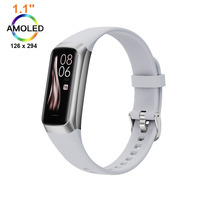 Montre connectée avec écran AMOLED de 1,1 pouce, suivi du sommeil, étanchéité IP67, cadrans personnalisables, 25 modes sportifs, compteur de pas, montre connectée fitness