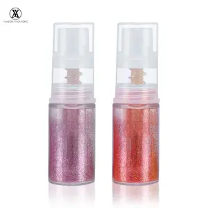 Vazio 14ml plástico glitter tatuagem dispensador pó bomba spray 25ml fino corpo névoa glitter spray garrafa para alimentos em pó