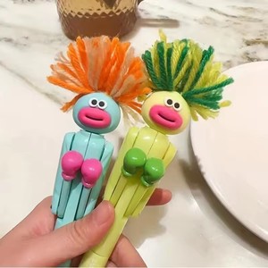 Bolígrafo divertido de dibujos animados con boca grande, diseño de boxeo mecánico peludo, suministros de oficina, alivio del estrés, regalo creativo, estilo Art <span class=keywords><strong>Deco</strong></span> - Product Image 2