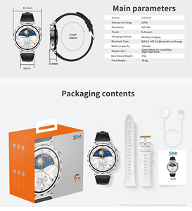 Đồng hồ thông minh am35 1.32inch thời trang siêu mỏng 6mm-7mm chatgpt nữ sức khỏe Đồng hồ thông minh chống nước cho nữ - Product Image 4