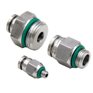 ข้อต่อลมแบบเร็ว Wentai Pneumatics ขนาด 1/8 1/4 3/8 1/2 นิ้ว เกลียวเกลียว 6 10 12 16 มม. สำหรับสายลม ทำจากสแตนเลส 304 - Product Image 1