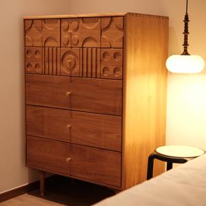 <span class=keywords><strong>Commode</strong></span> Moderne en Bois Massif pour Chambre à Coucher, 3 Tiroirs de Rangement, Armoire à Outils <span class=keywords><strong>Grande</strong></span> Capacité pour Vêtements, Poignées de Tiroir - Product Image 6