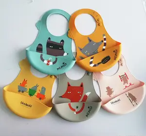 Hot Sale Baby Bib Silicone Baby Bib Waterproof Feeding Long Sleeves Apron Silicone Bibs