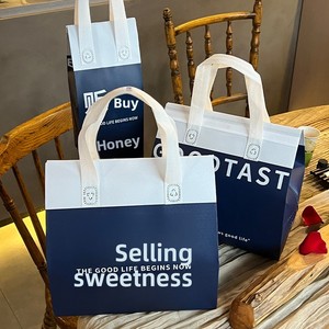 Borsa Termica Monouso per Consegna Cibo, Borsa Termica Spessa in Tessuto Non Tessuto con Foglio <span class=keywords><strong>di</strong></span> Alluminio per Tè e Dolci, Personalizzabile MT26-38 - Product Image 4