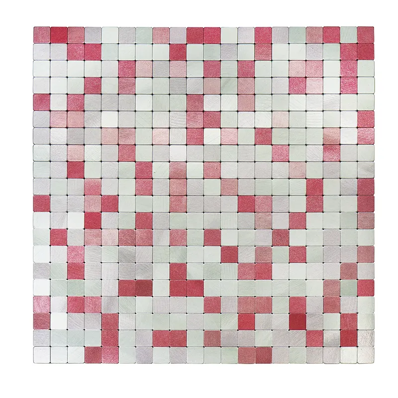 Carrelage en mosaïque de luxe rose et blanc, arc en ciel, magnifique, irrégulier, jet d'eau, hexagone, verre noir et or, 2022
