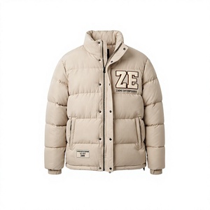 ZAINI 500g Waterproof Windproof Polyester Puffer Jacket Stand Long Hooded Forest Green Quilted Panels <b>Camouflage</b> Pattern Men's - Product Image 1