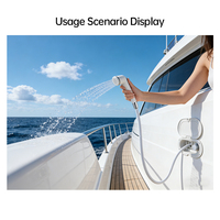 Kit de douche de pont chaud/froid pour bateau avec douchette extractible et mitigeur encastré pour camping-car, yacht, caravane