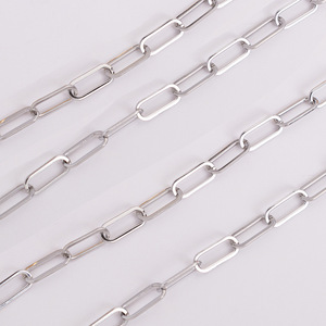 Nouvelle chaîne à maillons rectangulaires en acier inoxydable plaqué or 18 carats, largeur 6,5 mm, sans ternissement, pour bijoux, colliers, bracelets et accessoires - Product Image 5