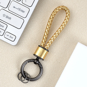 Llavero de Cuero Tejido a Mano Creativo, Colgante para Coche o Bolso, Regalo Conmemorativo Multicolor para Parejas, Venta al por Mayor de Llaveros - Product Image 6