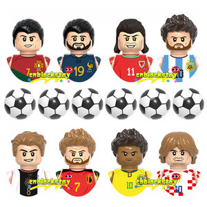 G0103 Ronaldo Benzema Messi Neymar Weltberühmter Fußballspieler Kunststoff Mini Bricks montieren Baustein Figur Spielzeug