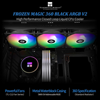 Ventilateurs de refroidissement pour système de refroidissement par eau Thermalright Frozen Magic 360 Black ARGB V2, compatibles