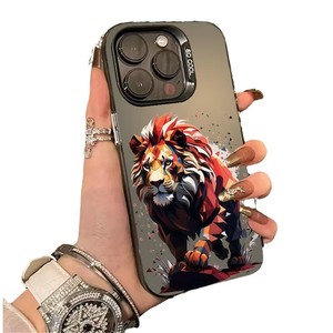 Nouvelle coque de téléphone PC inspirée du <span class=keywords><strong>lion</strong></span> pour modèles 16/15/14/17 Pro, design premium, antichoc, styles européens et américains - Product Image 5