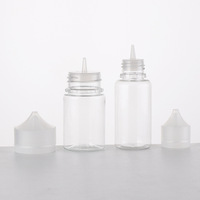 Contenants en PET à presser de 50 ml, 100 ml, 150 ml, 200 ml, bouteille en plastique à embout pointu avec bouchon à vis pour huiles essentielles et savon liquide