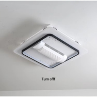 Ventilateurs de plafond LED au design moderne avec télécommande et moteur DC pour la décoration du salon et de la chambre