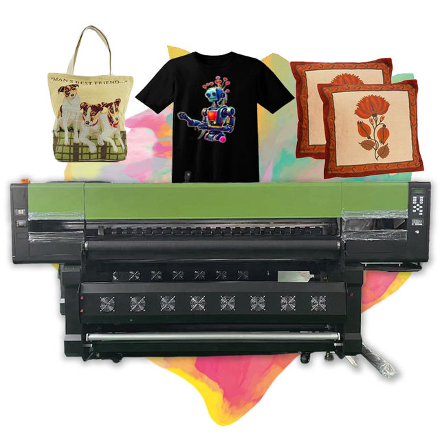 Digital Sublimation Printer 1.9m Large Format 4 Head Clothes Printing Machine Inkjet Printers