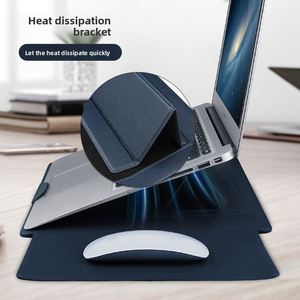 Housse pour ordinateur portable en cuir personnalisée de 14 pouces, imperméable, décontractée, durable, avec support, portable et légère pour Macbook Pro - Product Image 2