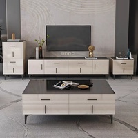 Meubles de salon et de chambre à coucher modernes et populaires, unité murale, meuble TV en bois, support TV, table basse en bois