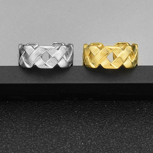 Best Sales Minimalist Popular Design Gold Silver Plated Stainless Steel <b>Ring</b> Fashion Unisex's <b>Adjustable</b> <b>Rings</b> Wholesale Jewelry - Product Image 3