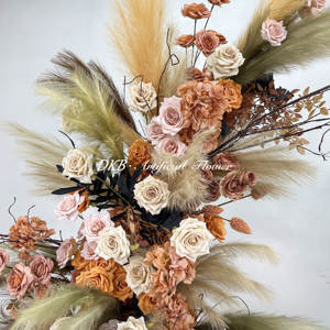 Customized Wholesale New Design Burgundy flower <b>arch</b> kit Artificial Silk Wedding Flower <b>Arch</b> <b>Decoration</b> - Product Image 3