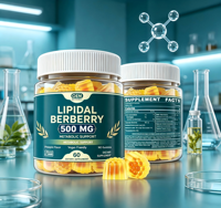 Bonbons gommeux liposomaux végétaliens à la berbérine avec melon amer, cannelle et feuille de banaba pour une immunité améliorée – Complément bien-être naturel
