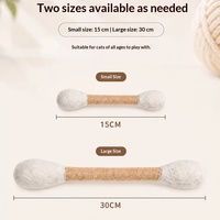 Jouet pour chat en feutre de laine, grande brosse interactive en coton, pour le soulagement du stress, le nettoyage des dents, le nettoyage des dents par le grincement, l'enrichissement olfactif pour animaux de compagnie