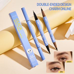 Lápiz Delineador de Ojos 2 en 1, Resistente al Agua, de Larga Duración, 2 Colores, 2 Puntas, Lápiz Delineador Líquido para Maquillaje de Ojos - Product Image 4
