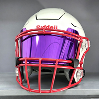 Visières de football grand format pour collection, protections oculaires en acrylique, lentilles de rugby, visières de casques de football pour présentation en vitrine acrylique
