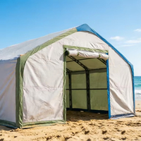 Tente à structure métallique grande et personnalisable, imperméable et durable, abri extérieur pour chantier et stockage