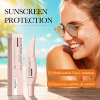 Crème solaire éclaircissante SADOER SPF30+ PA+++ 30g, base de maquillage éclaircissante beige naturel, OEM, marque privée, faible MOQ