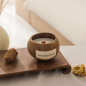 Aromatherapy candle, high-end bedroom gift, creative <b>coconut</b> shell ornament, niche natural home fragrance, birthday gift - Product Image 4