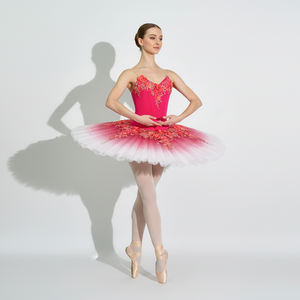 Vestido de Tutú de Ballet Profesional con Adornos Florales para Mujer, Disfraz de Ballet Clásico para Niñas, Bella Durmiente, El Cascanueces - Product Image 1