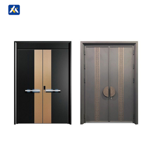 Puerta de Seguridad Exterior para Villa <span class=keywords><strong>Carmen</strong></span>, Puerta Doble de Aluminio Personalizada de Alta Calidad, Impermeable, Deslizante Lateral, Diseño Moderno - Product Image 3