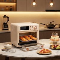 Four à friture à air chaud électrique 800W 18,5L haute puissance avec cuisson par convection, revêtement céramique antiadhésif, multifonctionnel pour la maison