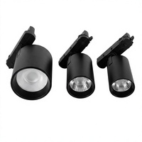Spot LED COB sur rail 220V, 4 circuits, cylindrique, orientable, pour plafond, idéal pour vitrine de magasin et galerie