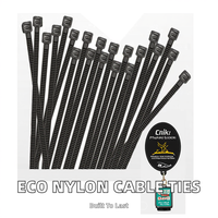 Attaches-câbles autobloquants en nylon écologiques, haute résistance, tailles assorties 6-18 pouces, noir/blanc, certifiés CE, gestion des câbles