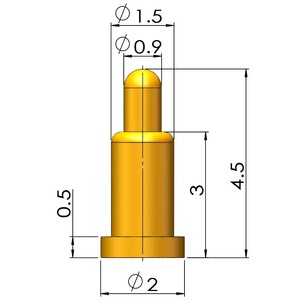 Conector de carga con doble cabezal para <span class=keywords><strong>smartwatch</strong></span>, tipo Pogo Pin, con muelle de contacto, para prueba de antena y PCB - Product Image 5