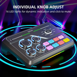 การ์ดเสียง <span class=keywords><strong>FIFINE</strong></span> SC8 RGB สำหรับพีซี สตูดิโออัดเสียง มิกเซอร์ภายนอก <span class=keywords><strong>XLR</strong></span> สำหรับไลฟ์สตรีมมิ่ง เกมมิ่ง แบบ Type C 7.1 - Product Image 3