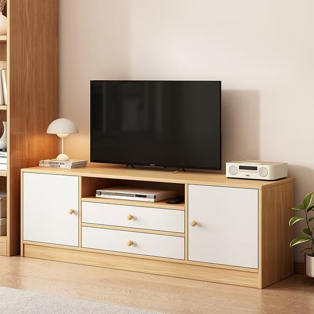 Modern Simple Dining TV Cabinet High Side Household Storage for Living Room Small Flat Type Landing Wood Panel