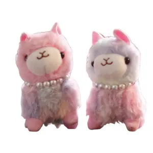 High Quality kawaii soft stuffed keychain accessories animal plush toys alpaca