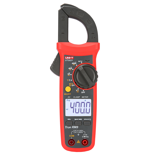 UNI-T UT202+ Digital Clamp Multimeter Clamp Meter Automatic Range Intelligent Anti-burn NCV Ammeter