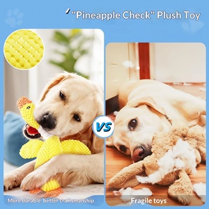 Neues Design Fabrik-Großhandel Langlebige Hundespielzeuge Flauschige Quietschende Tiergeräusche Plüsch Niedliche Haustier-Spielzeuge - Product Image 3